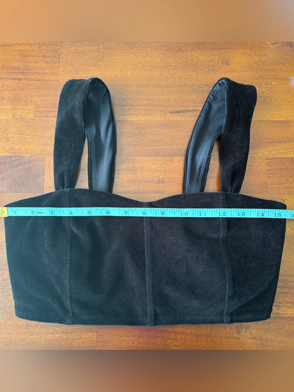 Alo Yoga‎ Black Micro Corduroy Winter Break Bra